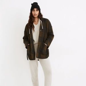 Madewell Buffalo Check 100% Wool Sweater Jacket